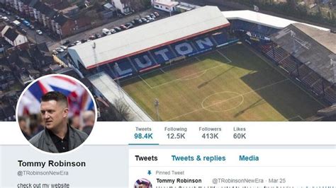 tommy robinson twitter support.